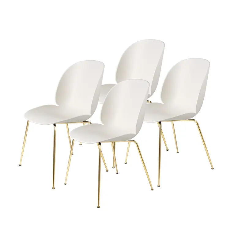 Seulement Aujourd'hui Chaise BEETLE Set de 4 Blanc albâtreGUBI