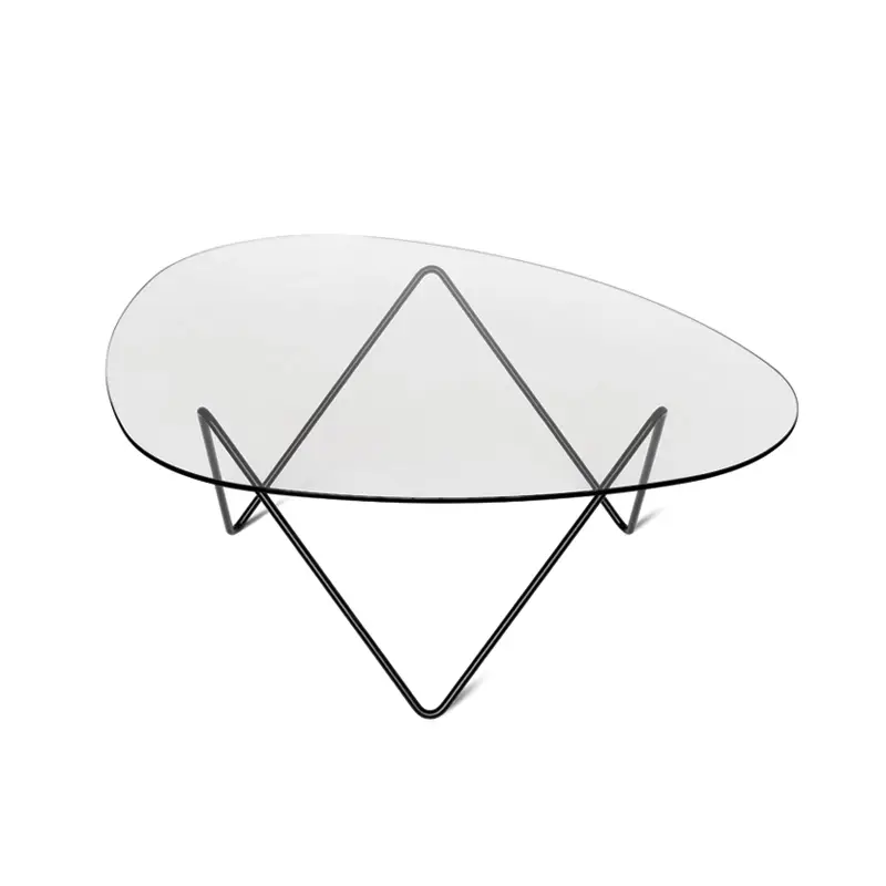 Haute Qualité Table basse PEDRERA Verre transparent / NoirGUBI