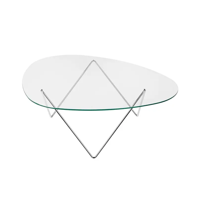 Table basse PEDRERA Verre transparent / ChromeGUBI Expédition Rapide