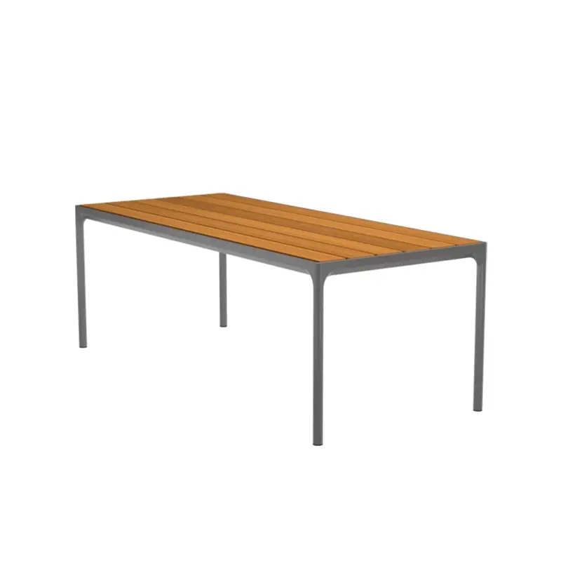 Authentique Outdoor Table FOUR table 210x90 Bamboo/ grey aluminiumHOUE