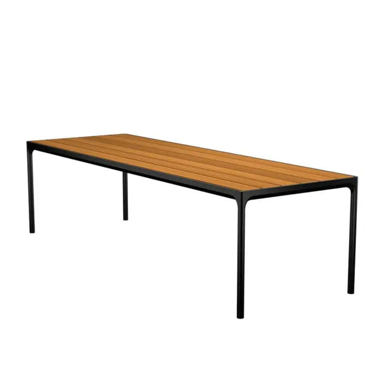 Usine Directe Table extérieure Table FOUR 270×90 Bambou/ aluminium noirHOUE