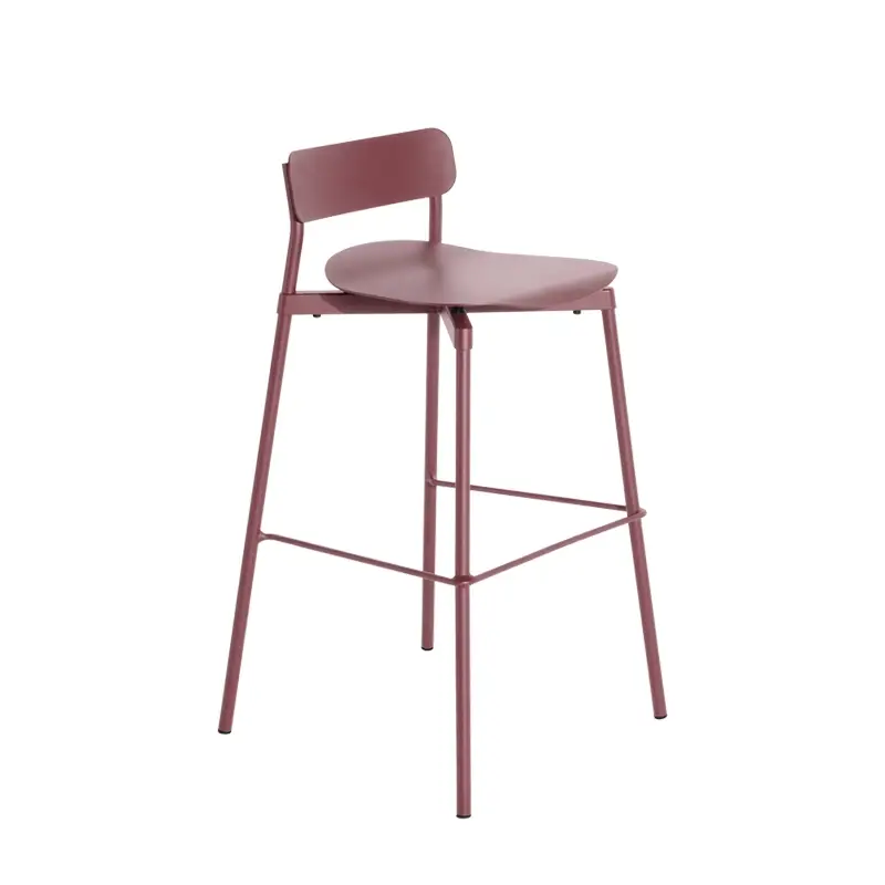 Tabouret haut FROMME H75 Rouge brunPETITE FRITURE Nouvelle Collection