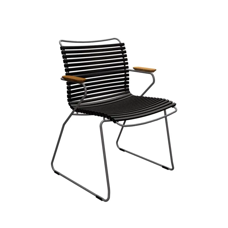 Outdoor Chair and Small Lounge Chair CLICK chair with armrests BlackHOUE Populaire