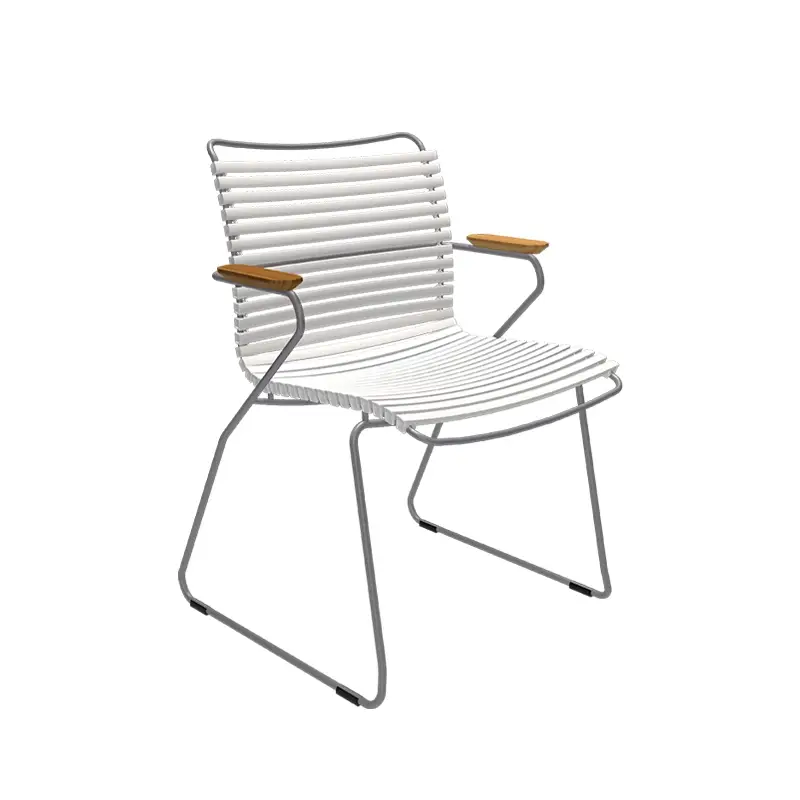 Nouveauté Outdoor Chair and Small Lounge Chair CLICK chair with armrests WhiteHOUE