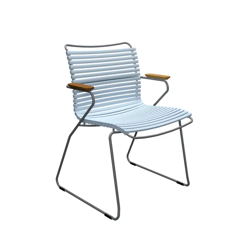 Offre Du Jour Outdoor Chair and Small Lounge Chair CLICK chair with armrests Light blue ashHOUE