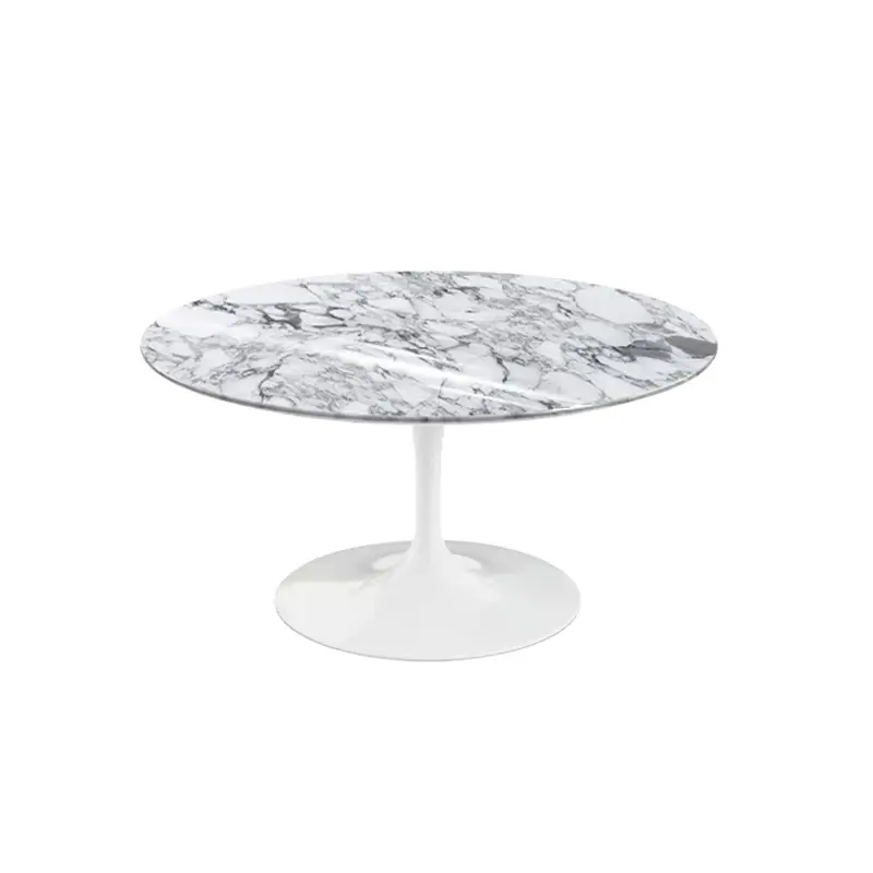 Table basse SAARINEN Marbre Arabescato brillantKNOLL Populaire