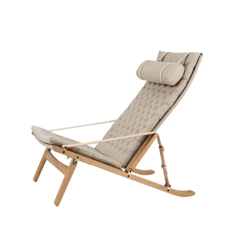 Prix Promo Fauteuil PLICO FK10 Chêne huilé/ toile naturelleCARL HANSEN
