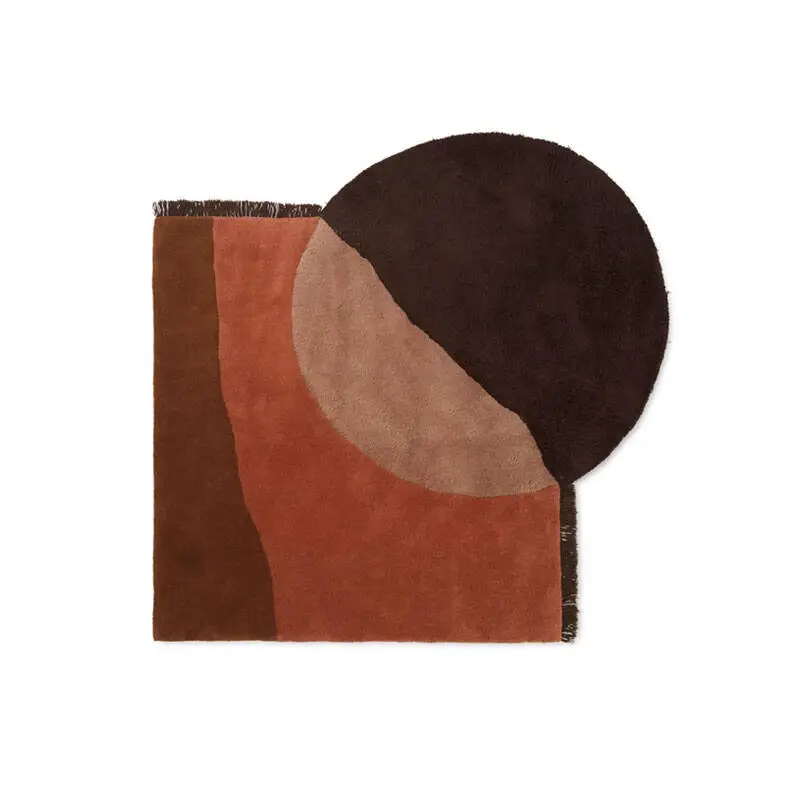 Satisfait Ou Remboursé Rug Carpet VIEW TUFTED Brown redFERM LIVING