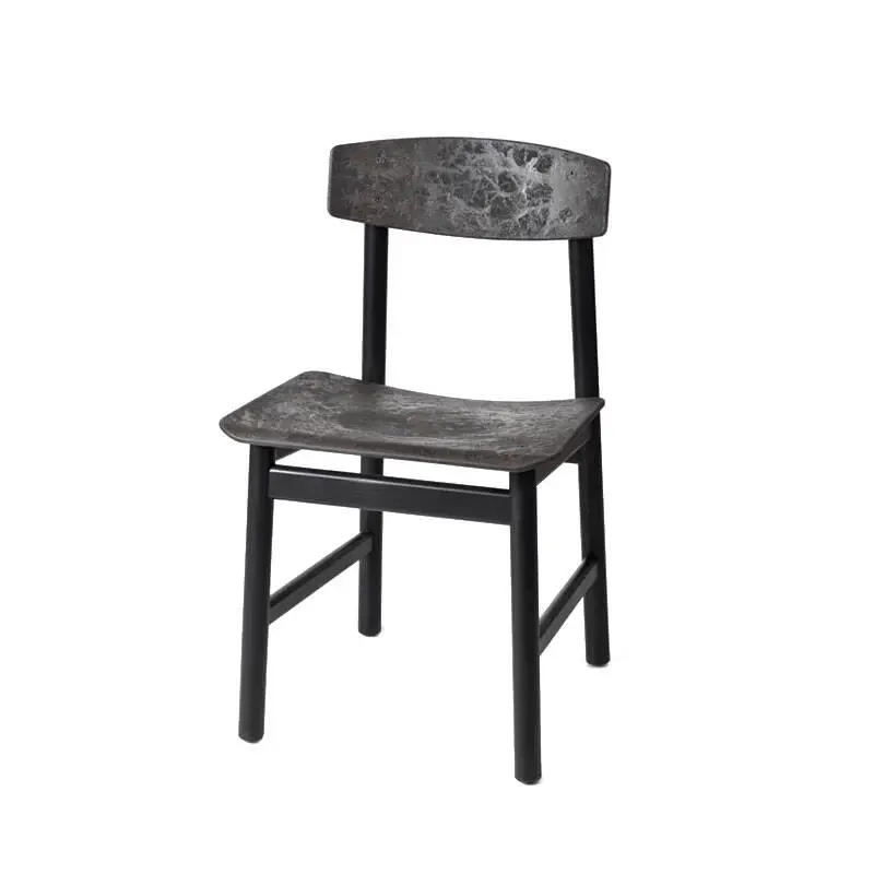 Dining Chair CONSCIOUS BM3162 Hêtre noir/ Coffee waste BlackMATER Satisfait Ou Remboursé