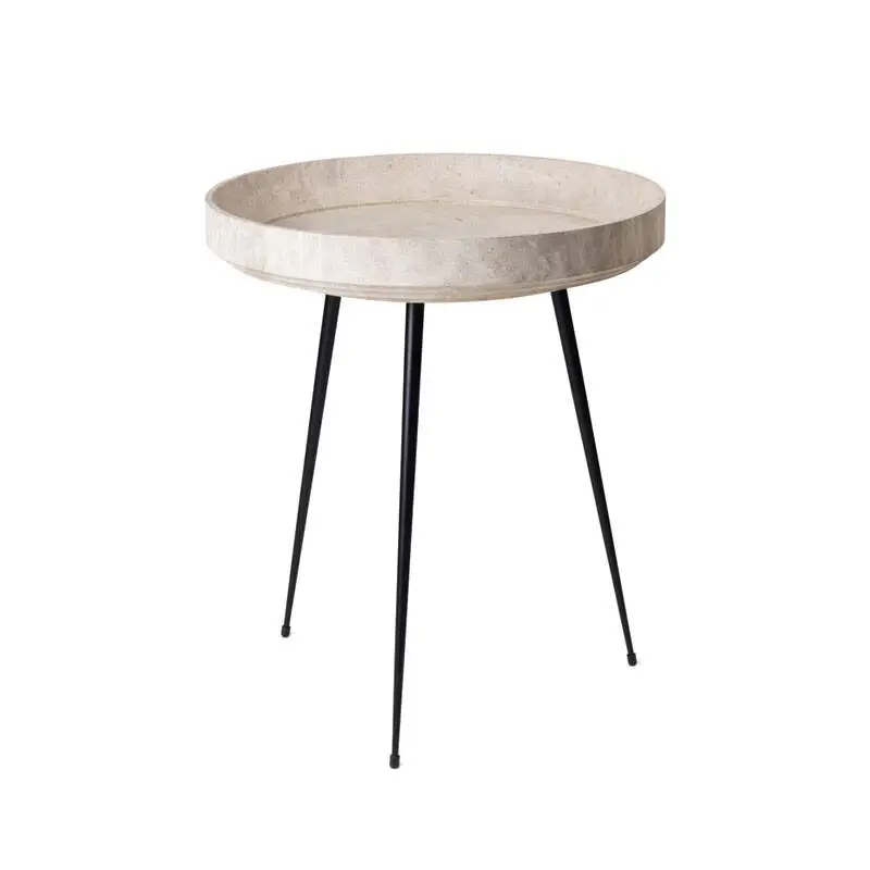 Offre Du Jour Table d&rsquo;appoint guéridon BOWL WASTE Wood waste GreyMATER