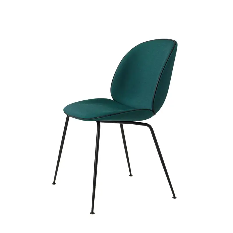 Seulement Aujourd'hui Dining Chair BEETLE Upholstered Canvas green 984/ black steelGUBI
