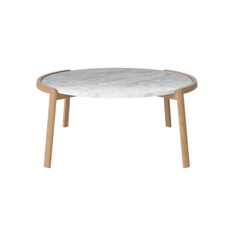 Affaire À Saisir Table basse MIX Ø 94 Marbre gris blancBOLIA
