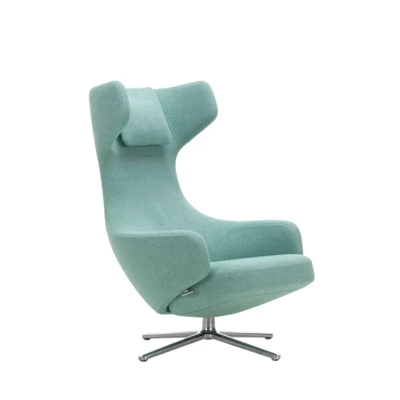 Top Vente Easy chair GRAND REPOS Dumet 27 veiled blue/ emerald greenVITRA