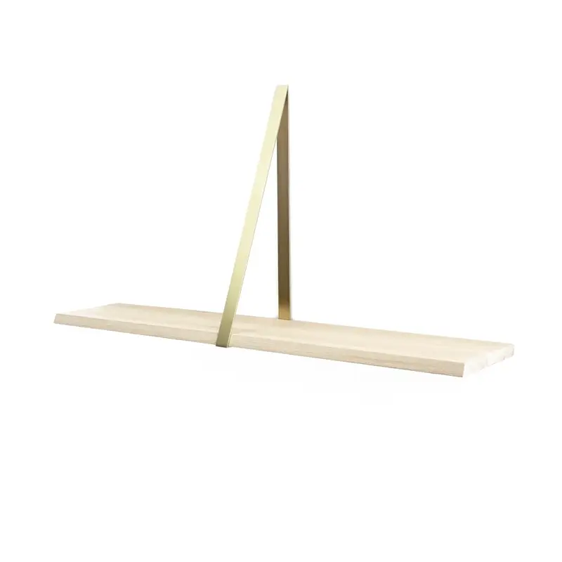 Etagère T-SQUARE support laiton ChêneCOEDITION Prix Choc