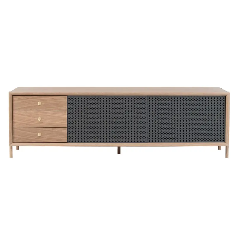 Meuble de rangement Buffet GABIN L162 avec tiroirs Chêne/ Gris ardoiseHARTO Top Vente