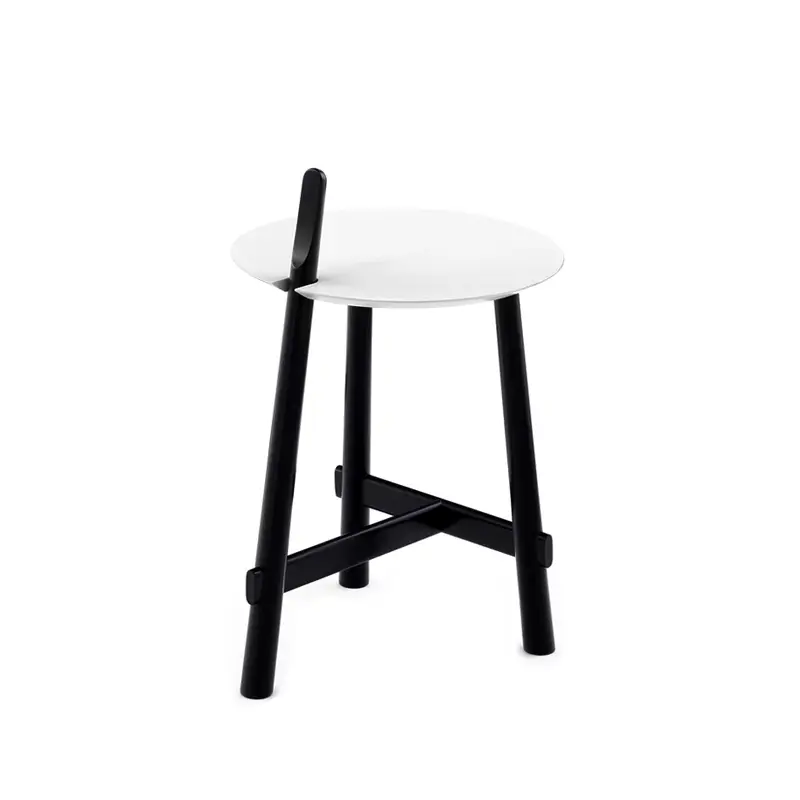 Side Table ALTAY White top Black legsCOEDITION Acheter En Ligne