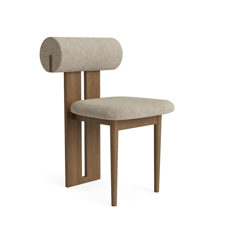 Authentique Chaise HIPPO Barnum Bouclé 03/ chêne fumé clairNORR11
