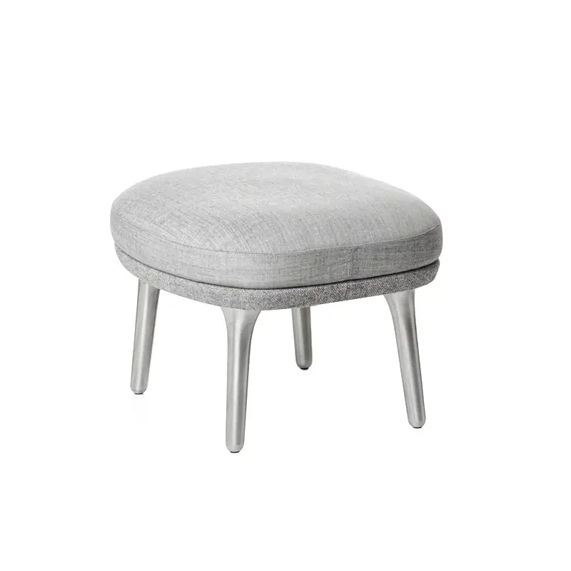 Nouvelle Collection Pouf Repose-pieds RO pieds aluminium Gris clairHallingdal 130Canvas 124FRITZ HANSEN