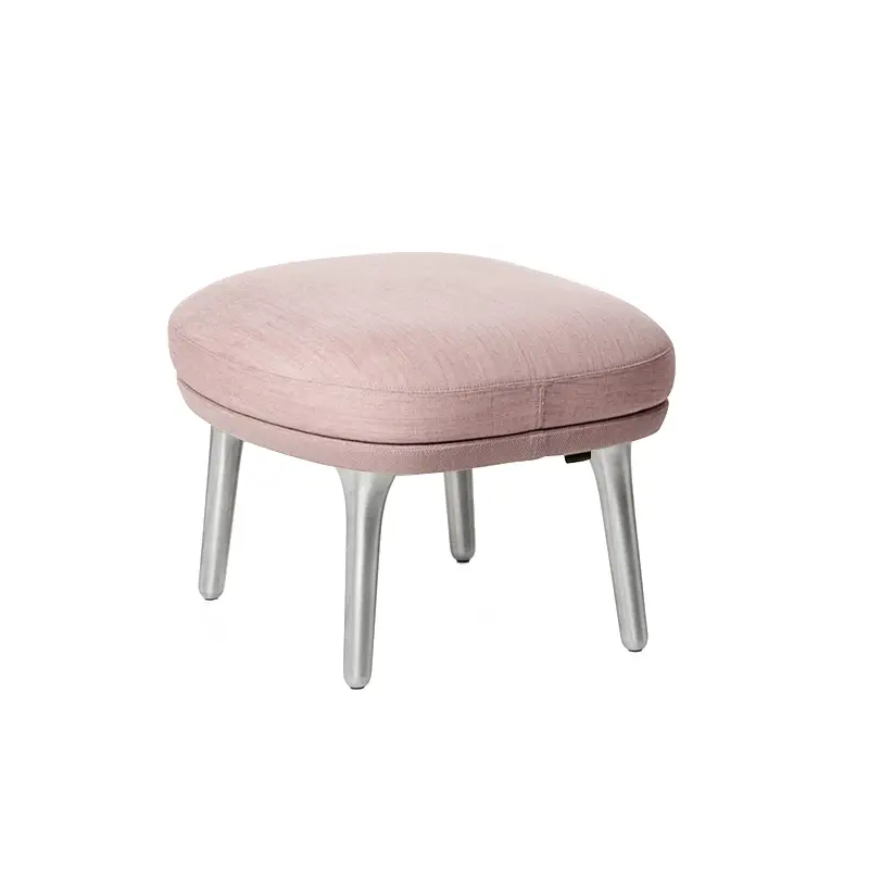 Jusqu'à Épuisement Des Stocks Pouf Repose-pieds RO pieds aluminium Rose clairSteelcut 605Canvas 614FRITZ HANSEN