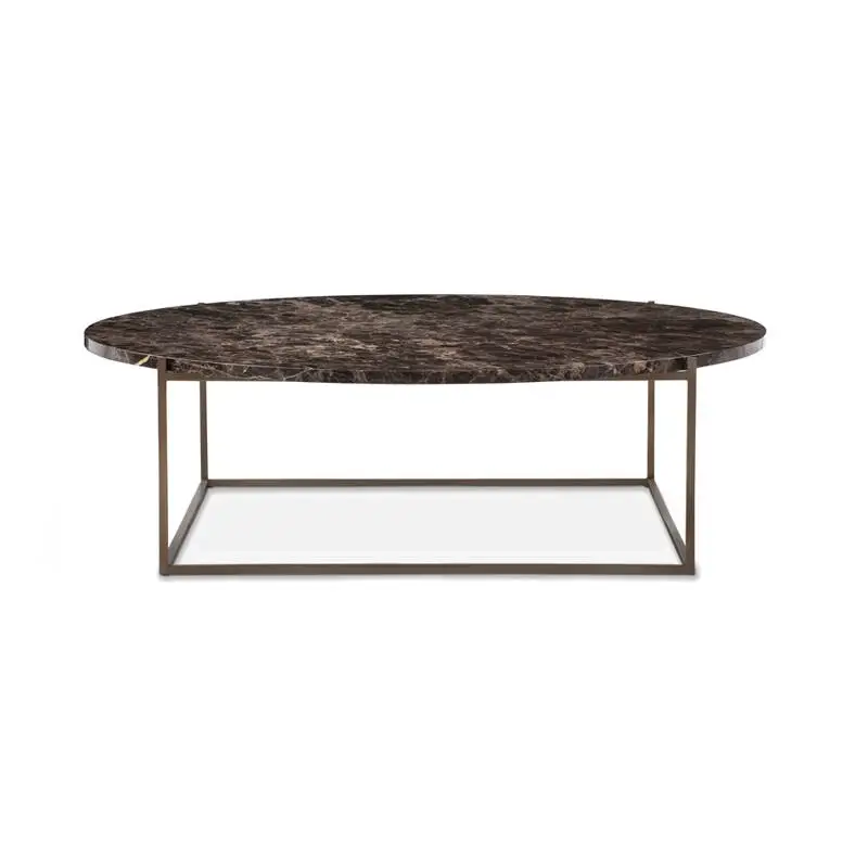 Petit Prix Coffee Table CIRCLE Brown marble/ brassWENDELBO
