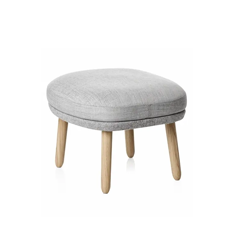 Pouffe Footrest RO wooden legs Light grey Hallingdal 130 Canvas 124FRITZ HANSEN Soldes