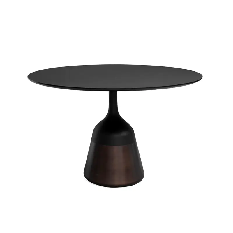Meilleur Choix Dining Table COIN Black/black laminate & burnished brassWENDELBO