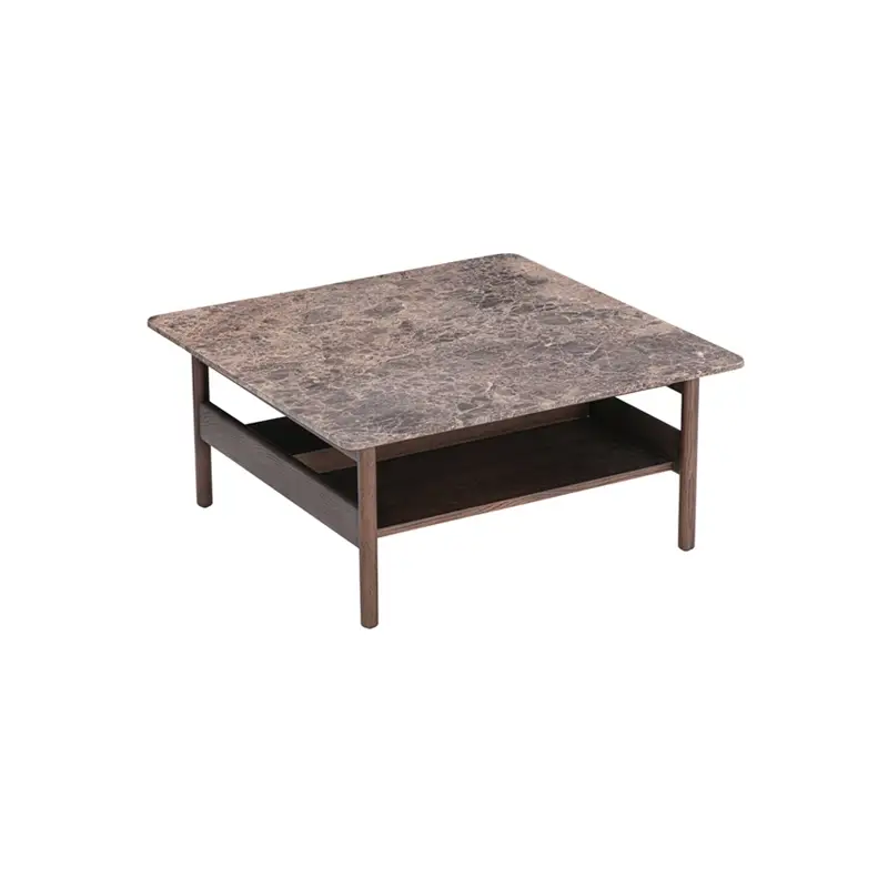 Coffee Table COLLECT Brown Emperador marbleWENDELBO Commander Vite