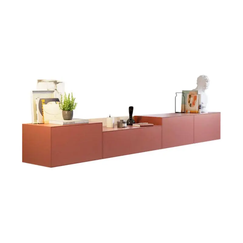 Vente Flash Meuble de rangement LAUKI L 272 x H 36 Brick/ chêne naturelTREKU