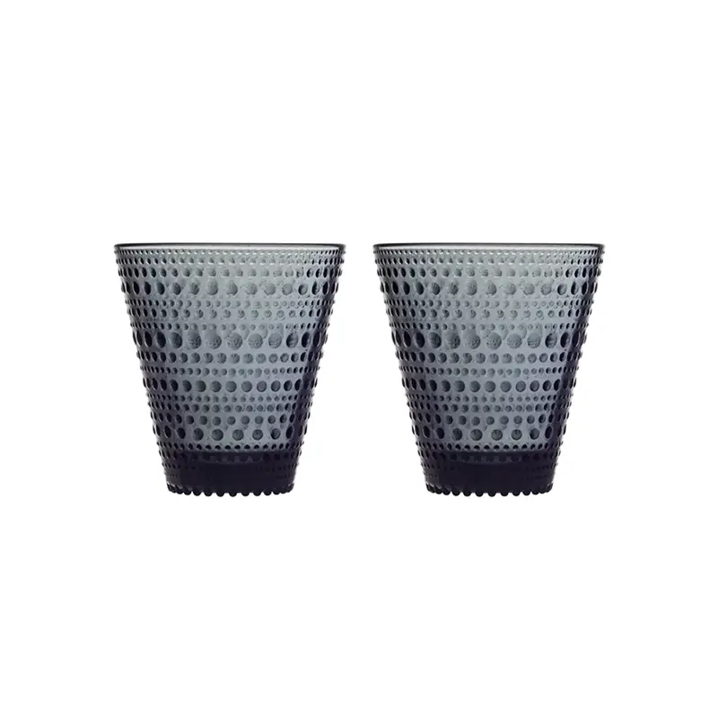 Glassware Set of 2 KASTEHELMI glasses 30cl Dark greyIITTALA Prix Bas