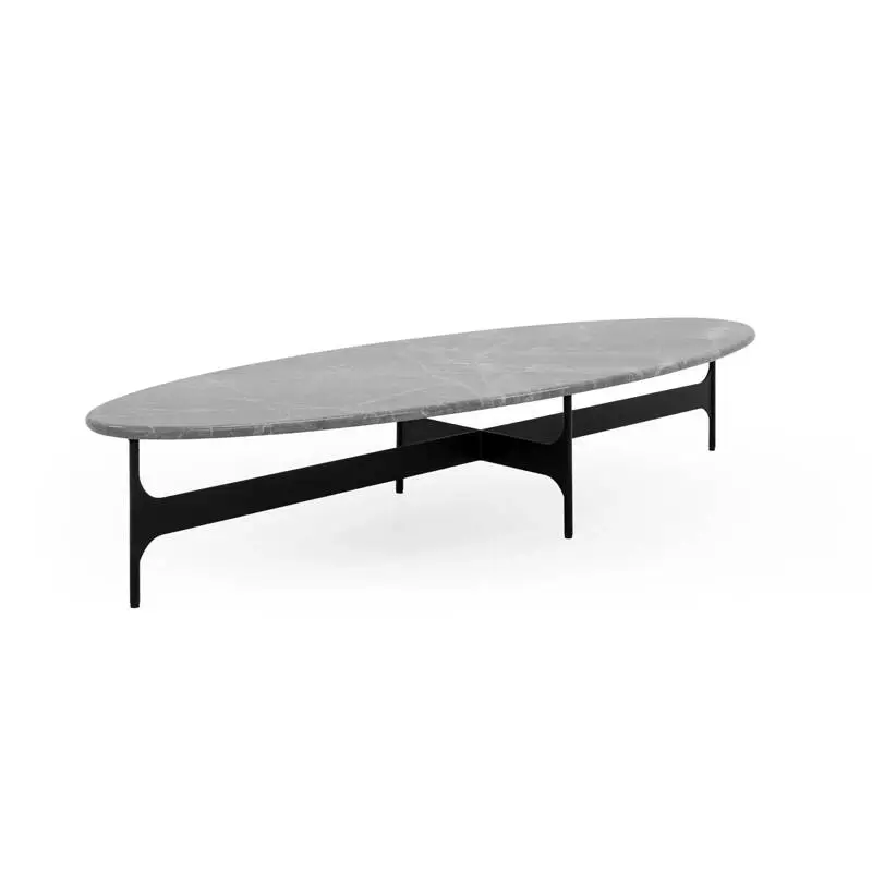 Table basse FLOEMA Ovale Marbre Emperador grisWENDELBO Usine Directe
