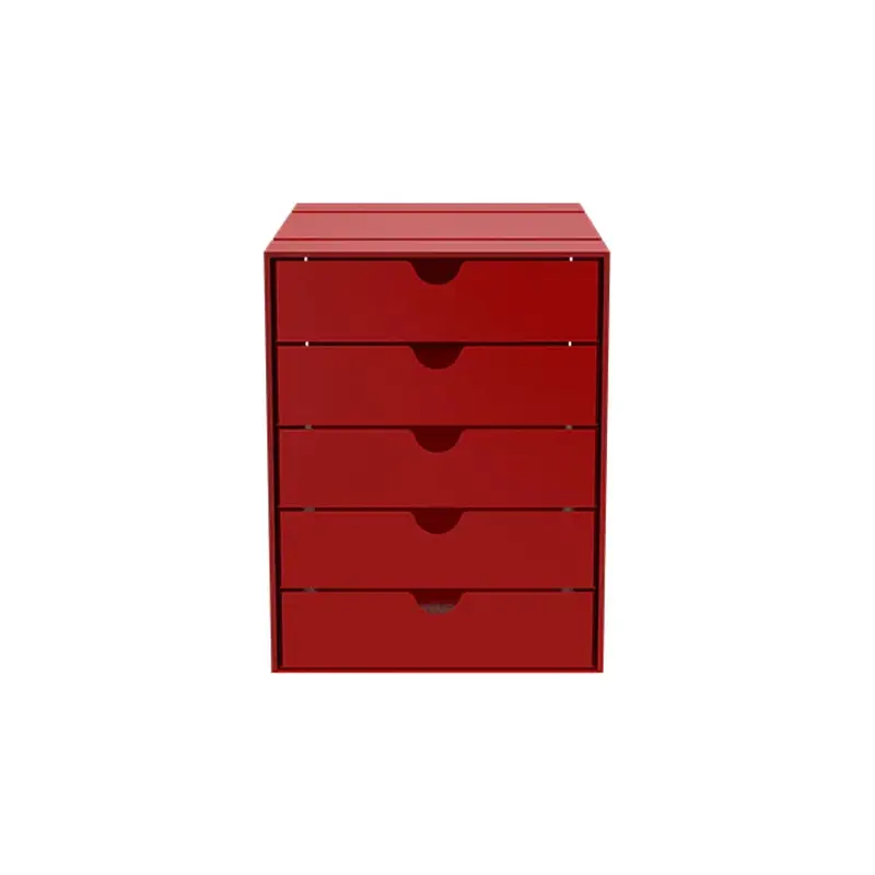 Usine Directe Petit rangement Boite USM INOS 5 tiroirs Rouge rubis USMUSM HALLER