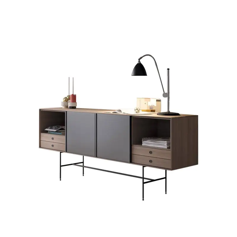 Prix Promo Storage Unit AURA W 196 x H 98 Walnut / Moss green / GraphiteTREKU