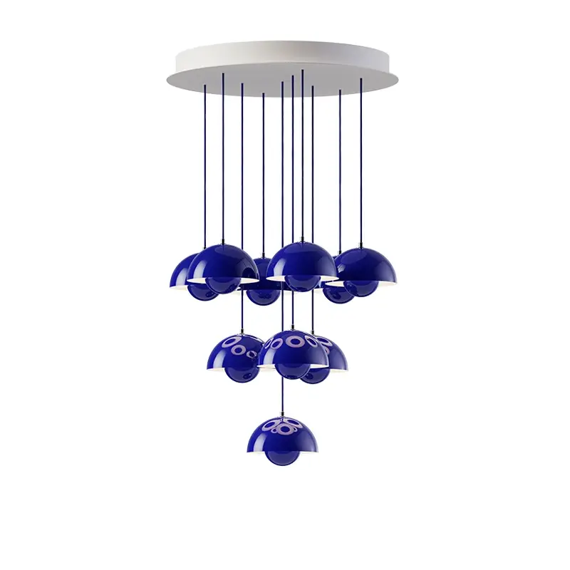 Commander Maintenant Pendant Light FLOWERPOT CANDELIER VP10 CobaltAND TRADITION