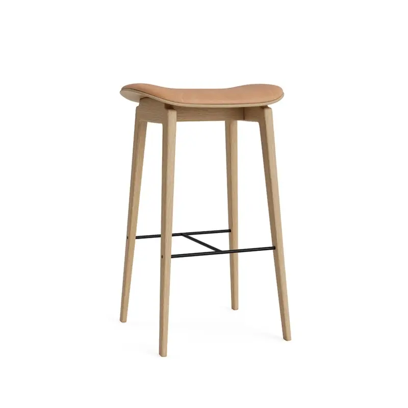 Retour Gratuit Tabouret haut NY11 Cuir Dunes Camel 21004/ chêne naturelNORR11