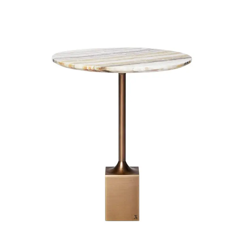 Paiement Sécurisé Table d'appoint guéridon MADISON AVENUE Marbre Onice VellutoMAN OF PARTS