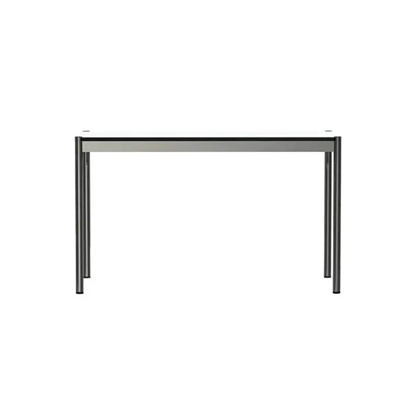 Desk USM HALLER L125 narrow Pearl grey laminateUSM HALLER Prix Promo