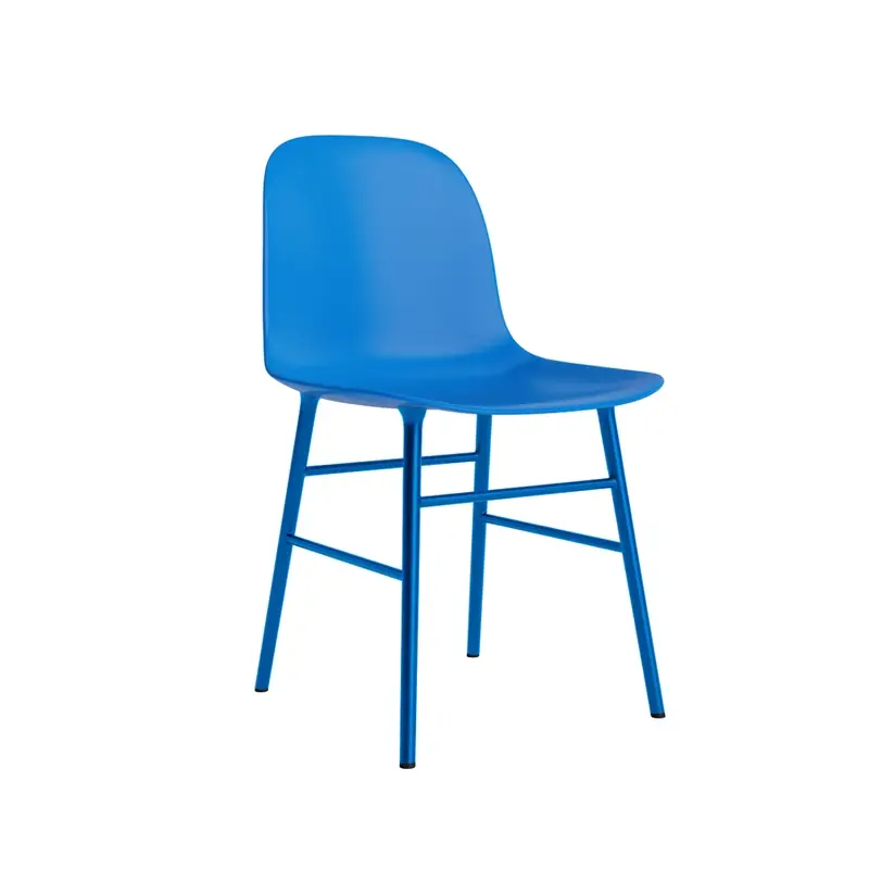 Nouvel Arrivage Chaise FORM CHAIR piètement acier Bleu vif NORMANN COPENHAGEN