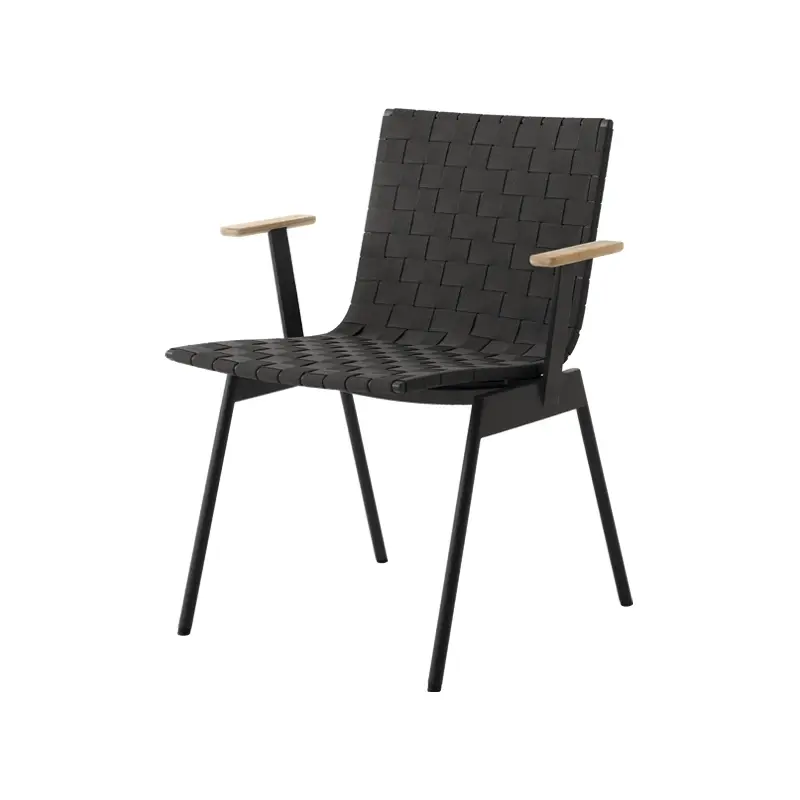 Outdoor Chair and Small Lounge Chair AV34 CITY chair with armrests BlackAND TRADITION Quantité Limitée