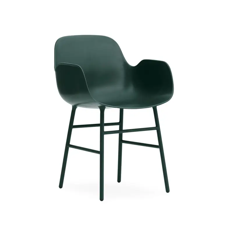 Satisfait Ou Remboursé Dining Chair FORM ARMCHAIR steel base GreenNORMANN COPENHAGEN