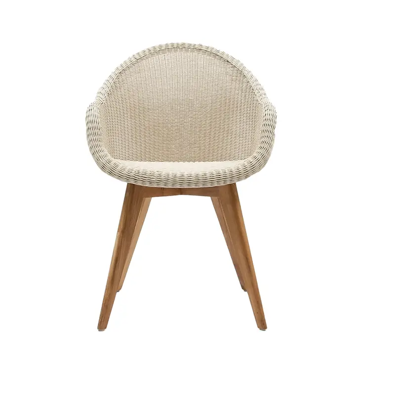 Petit Prix Chaise extérieure Petit fauteuil EDGARD Base teck Old LaceVINCENT SHEPPARD