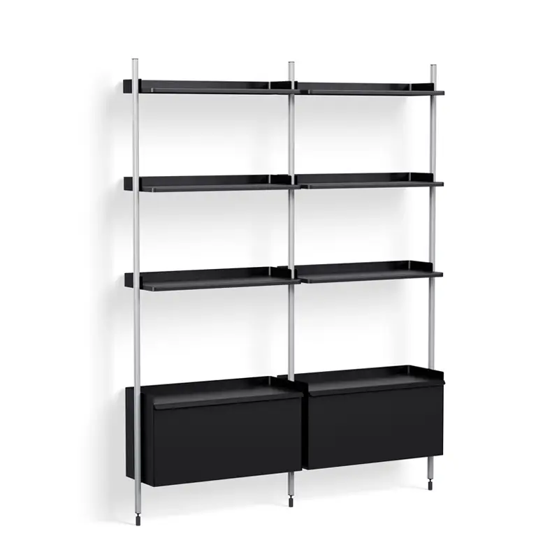 Etagère PIER SYSTEM 132 Noir/ aluminiumHAY Satisfait Ou Remboursé