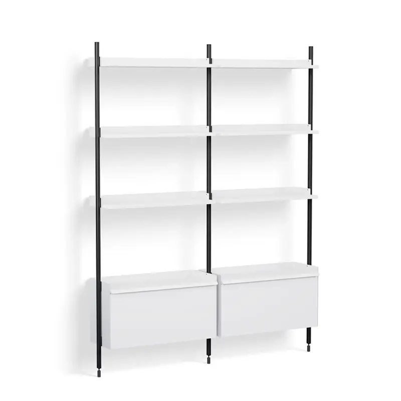 Marque Shelving PIER SYSTEM 132 White/ blackHAY