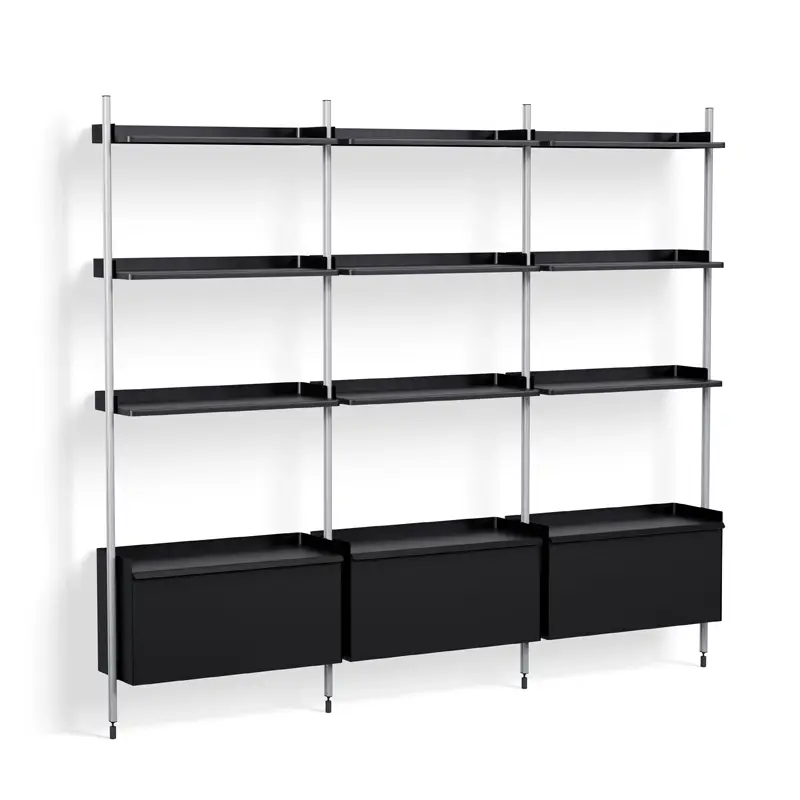 Nouvel Arrivage Etagère PIER SYSTEM 133 Noir/ aluminiumHAY