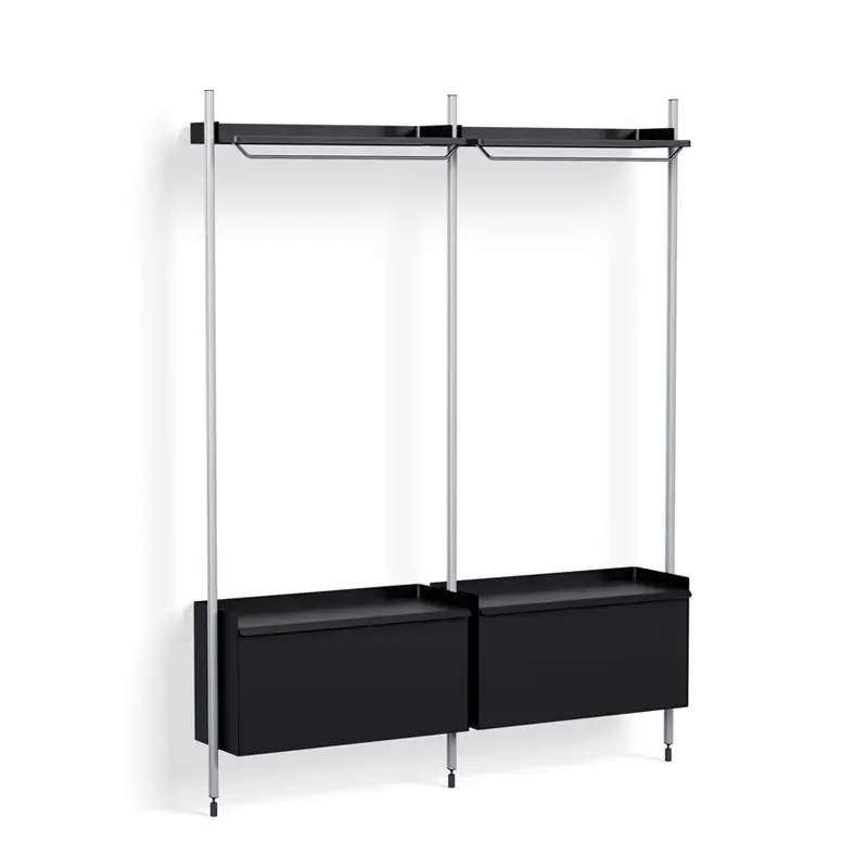Storage Unit PIER SYSTEM 1002 Black/ aluminiumHAY Vente Directe