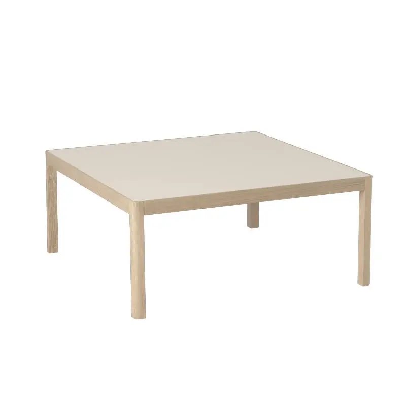 Commander Maintenant Coffee Table WORKSHOP TABLE 86x86 Lino warm grey/ oakMUUTO