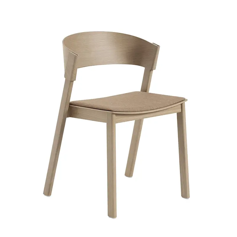 Dining Chair COVER SIDE CHAIR fabric seat Brown 252MUUTO Achetez Aujourd'hui