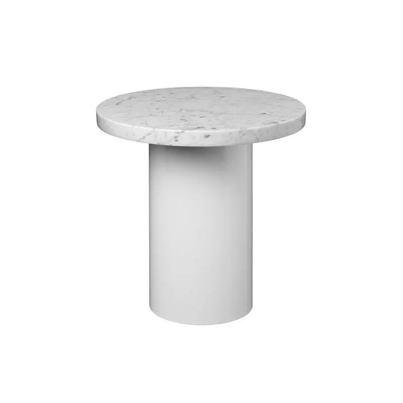 Super Prix Table d'appoint guéridon CT09 ENOKI Ø 40 x H 40 BlancE15