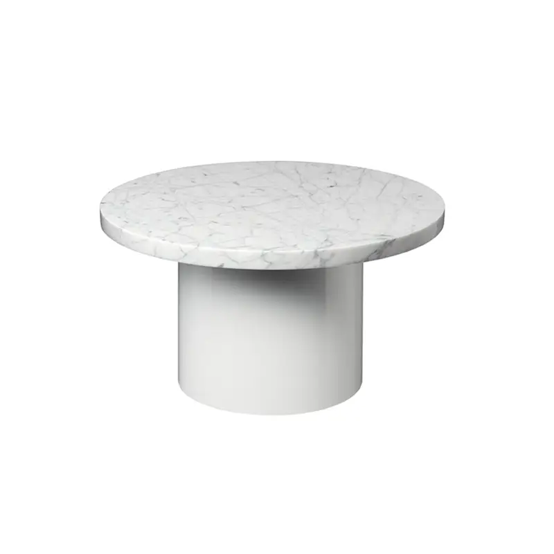 Coffee Table CT09 ENOKI Ø 55 x H 30 WhiteE15 Pas Cher
