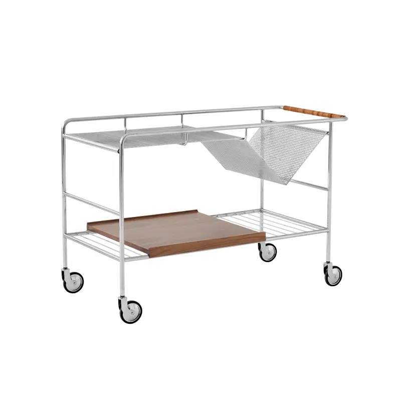 Desserte ALIMA NDS1 Chrome & noyerAND TRADITION Réduction