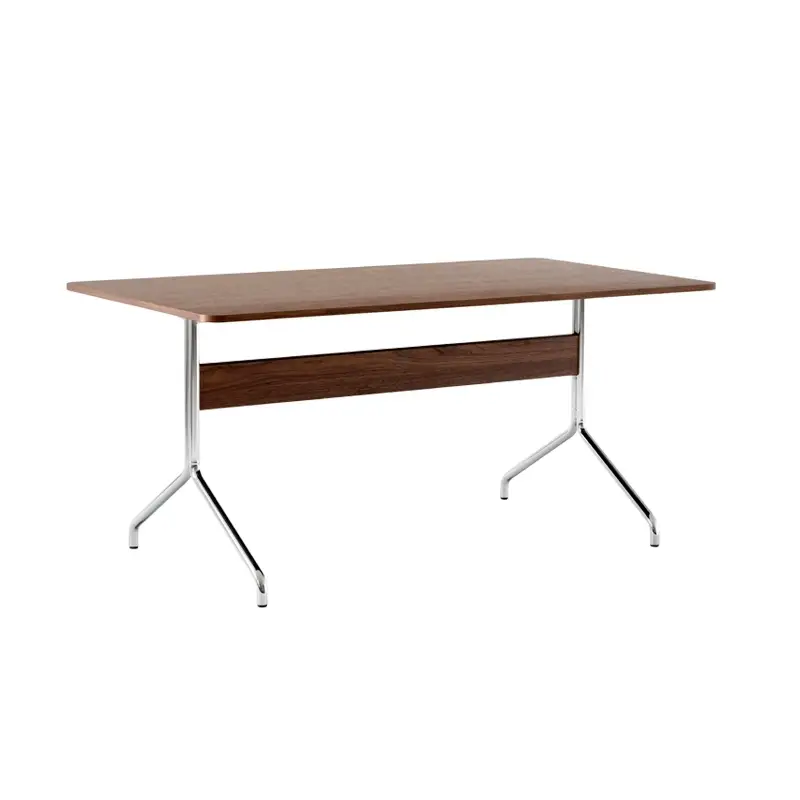 Vente Directe Dining Table PAVILION AV18 Walnut/ chromeAND TRADITION